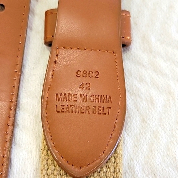 Bison Designs Fish Leather Web Belt - Picture 5 of 5